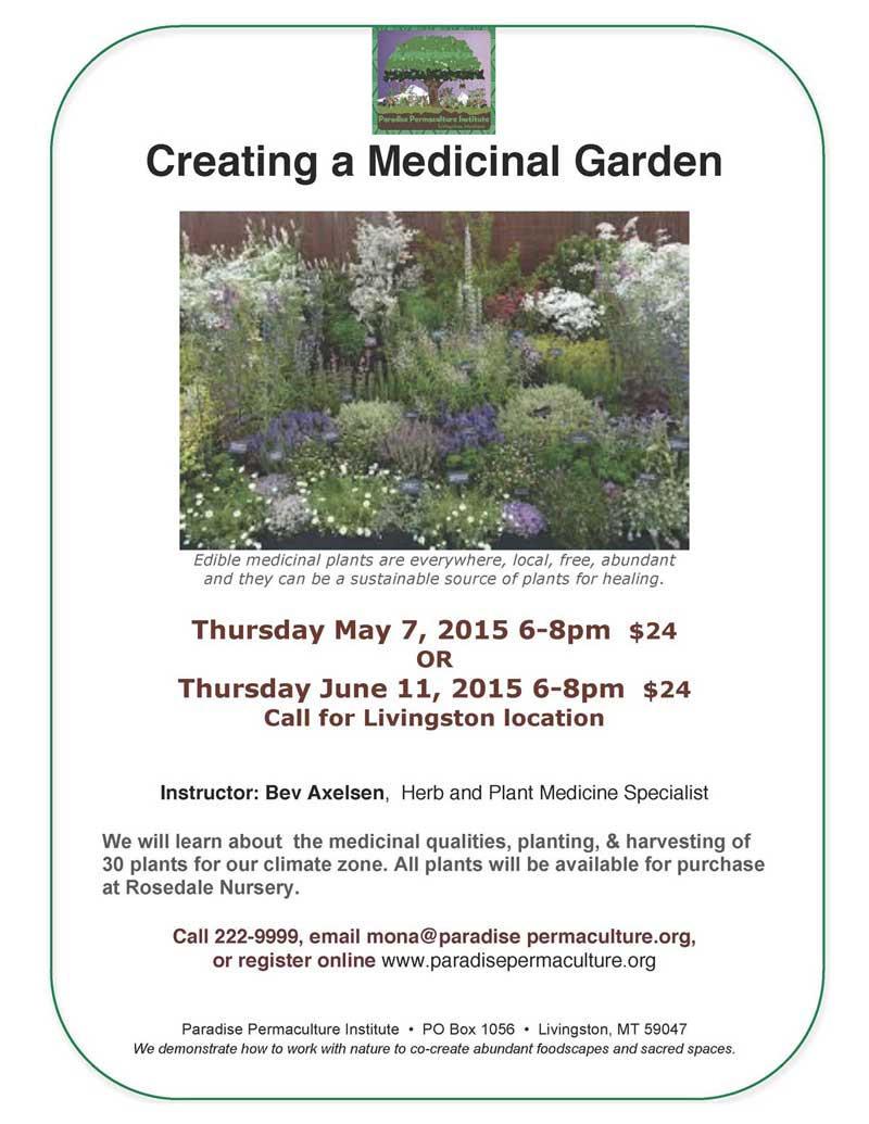 Bev Axelsen's workshop for Paradise Permaculture Institute on creating a medicinal garden