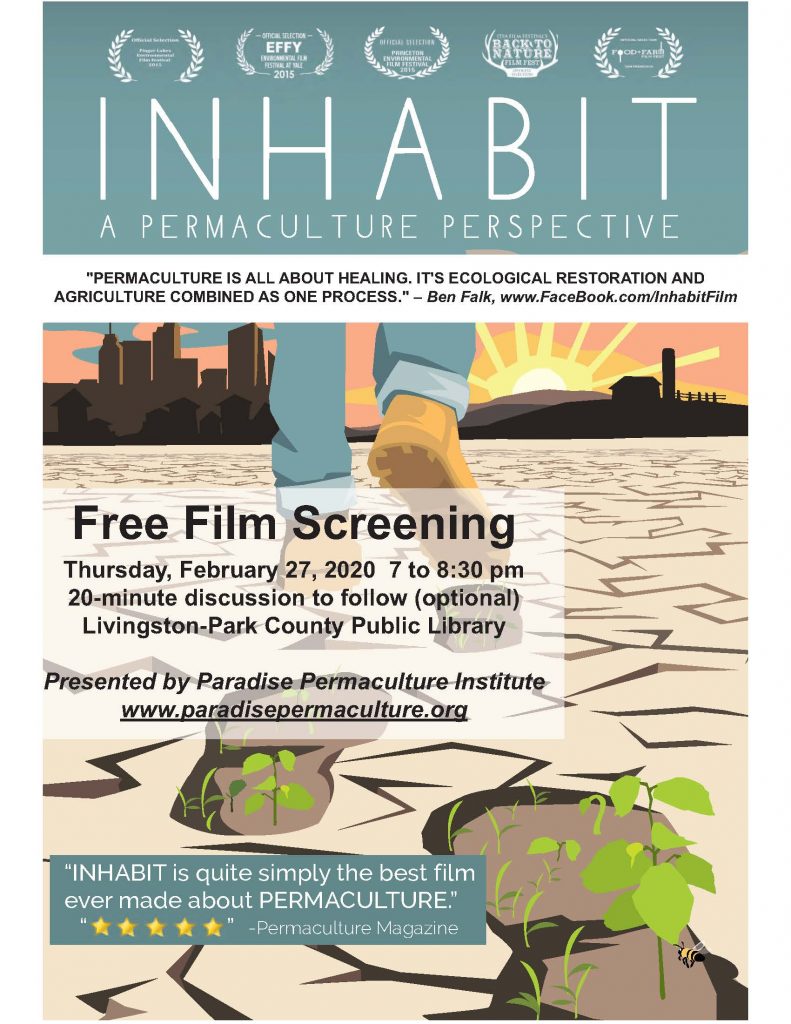 Free Screening of Inhabit, a film about Permaculture.