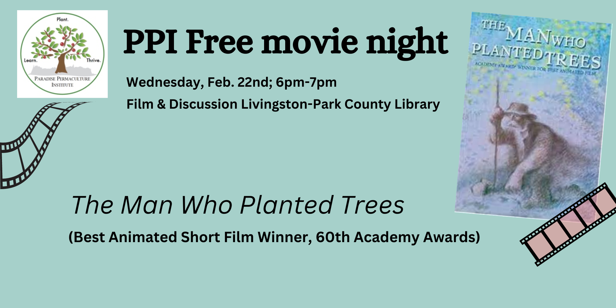 PPI Free movie night: The Man Who Planted Trees