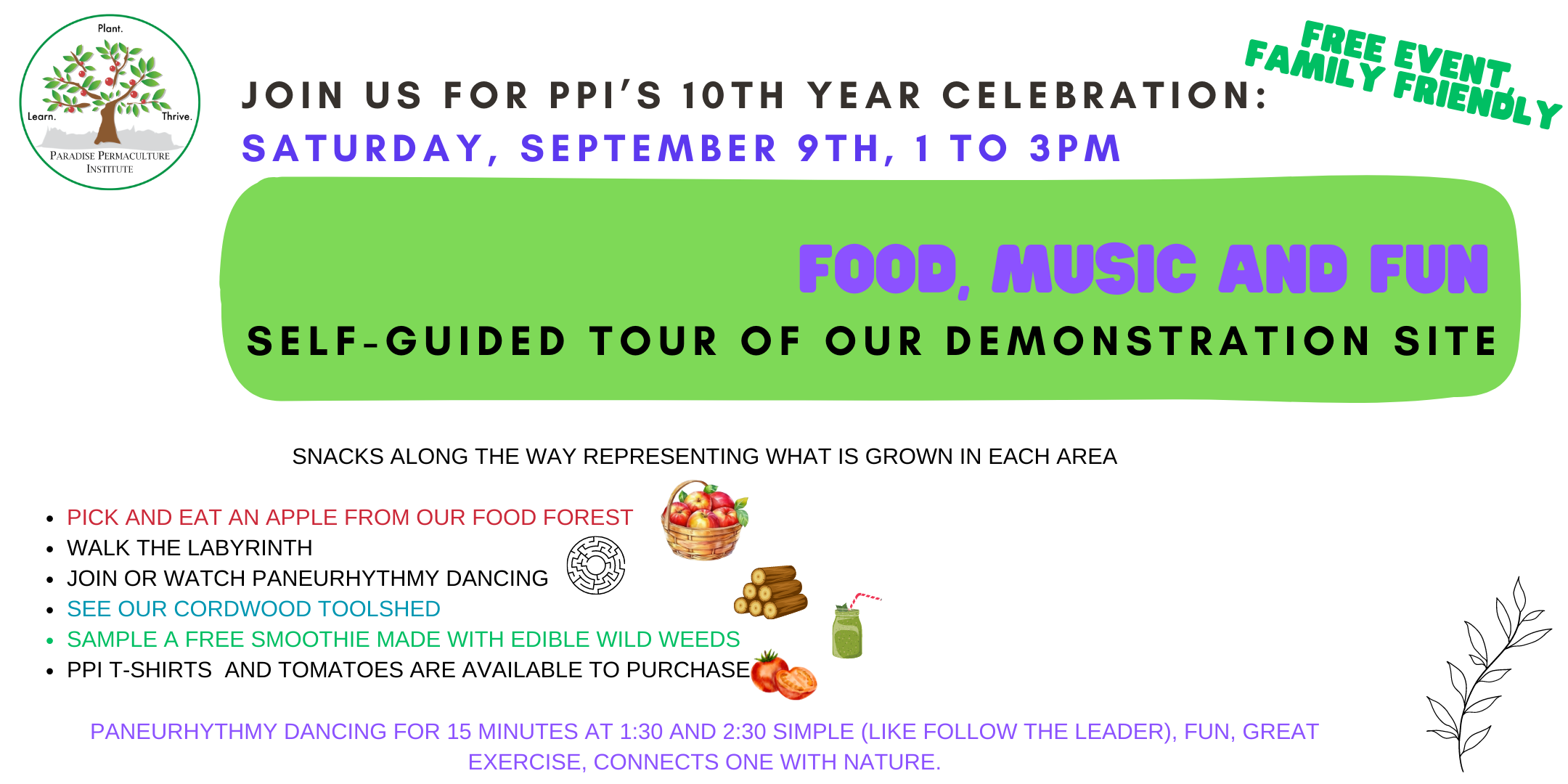 Paradise Permaculture's 10th Anniversary Celebration - Self-Guided Tour