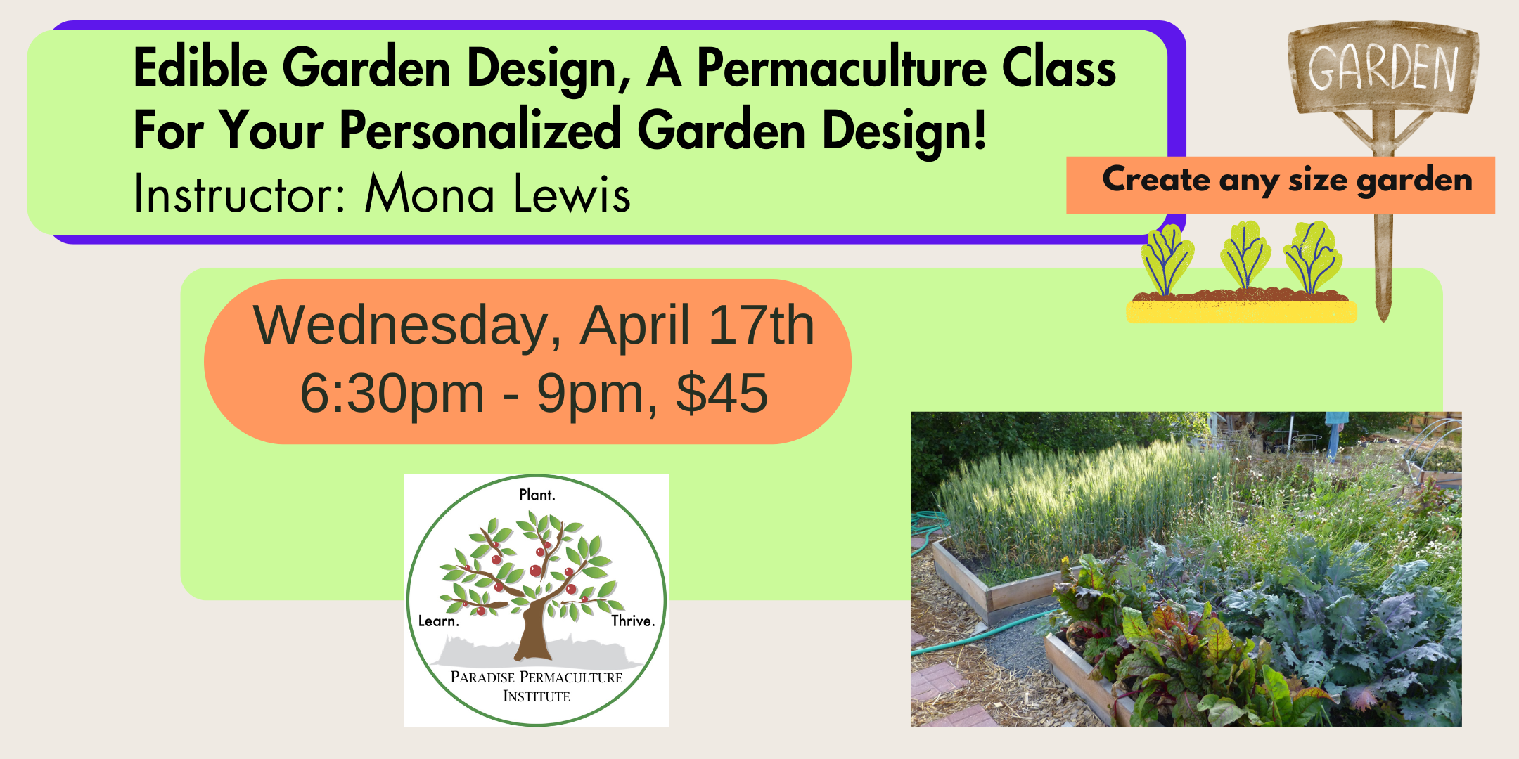 Edible Garden Design, A Permaculture Class